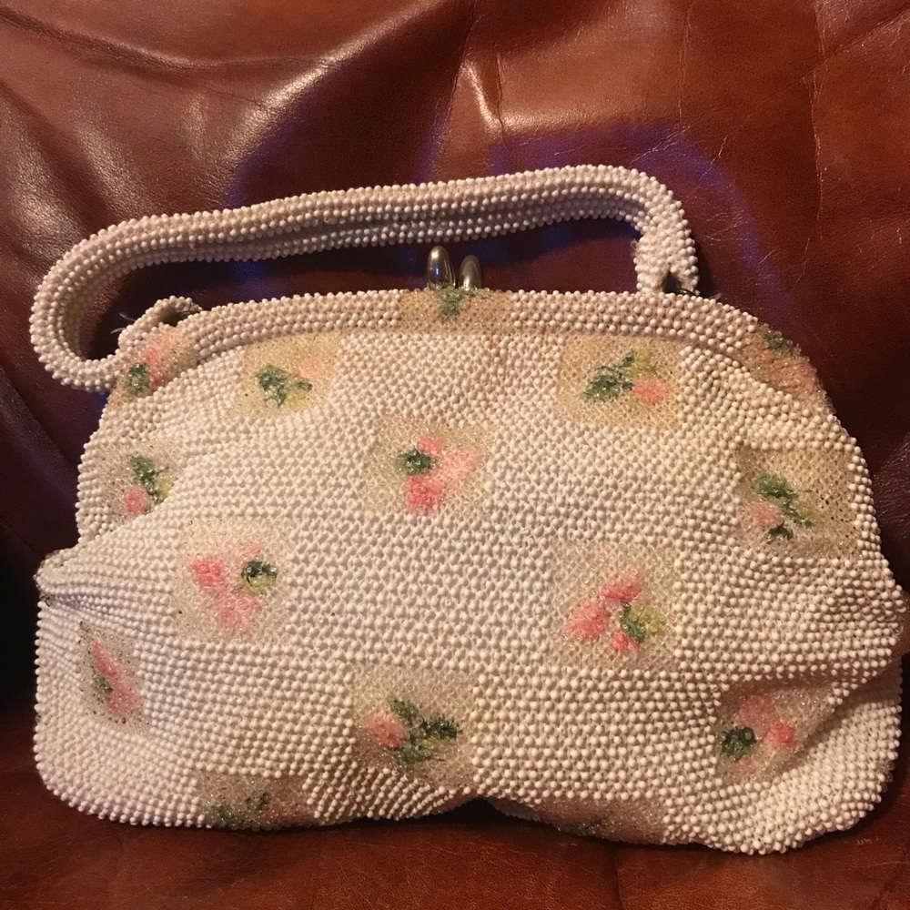 Vintage beaded clutch/wristlet